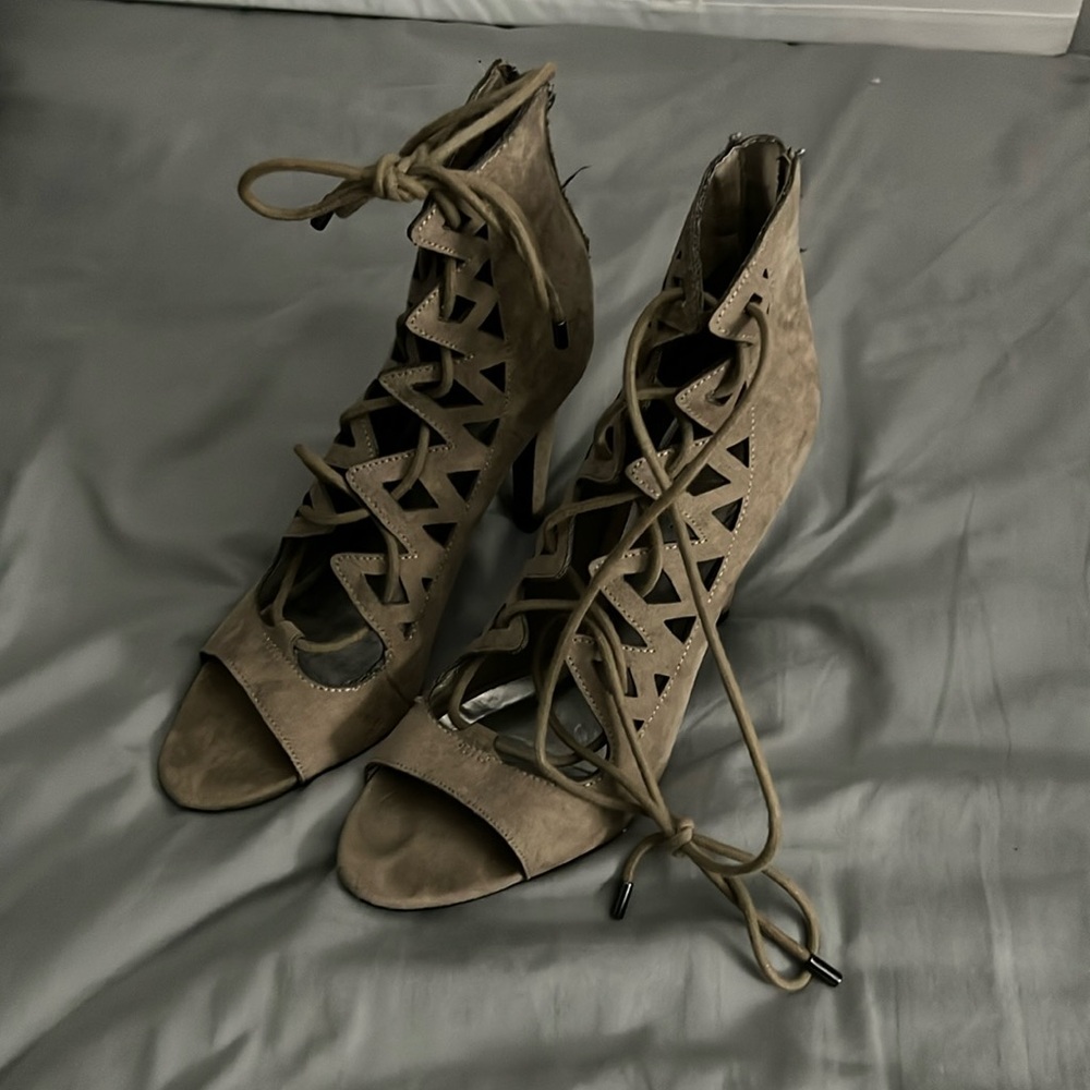 Suede Hi Heel Shoes